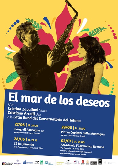 Itália e Colômbia se encontram em “O mar dos Desejos”, o projeto conjunto entre Cristina Zavalloni, Cristiano Arcelli e a Latin Music Band do Conservatório do Tolima