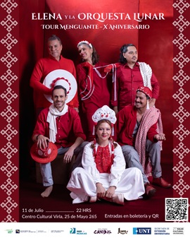 O grupo “Elena y la Orquesta Lunar”, da Costa Rica, celebra seus 10 anos de trajetória com a turnê “Menguante Tour” por diferentes cidades argentinas