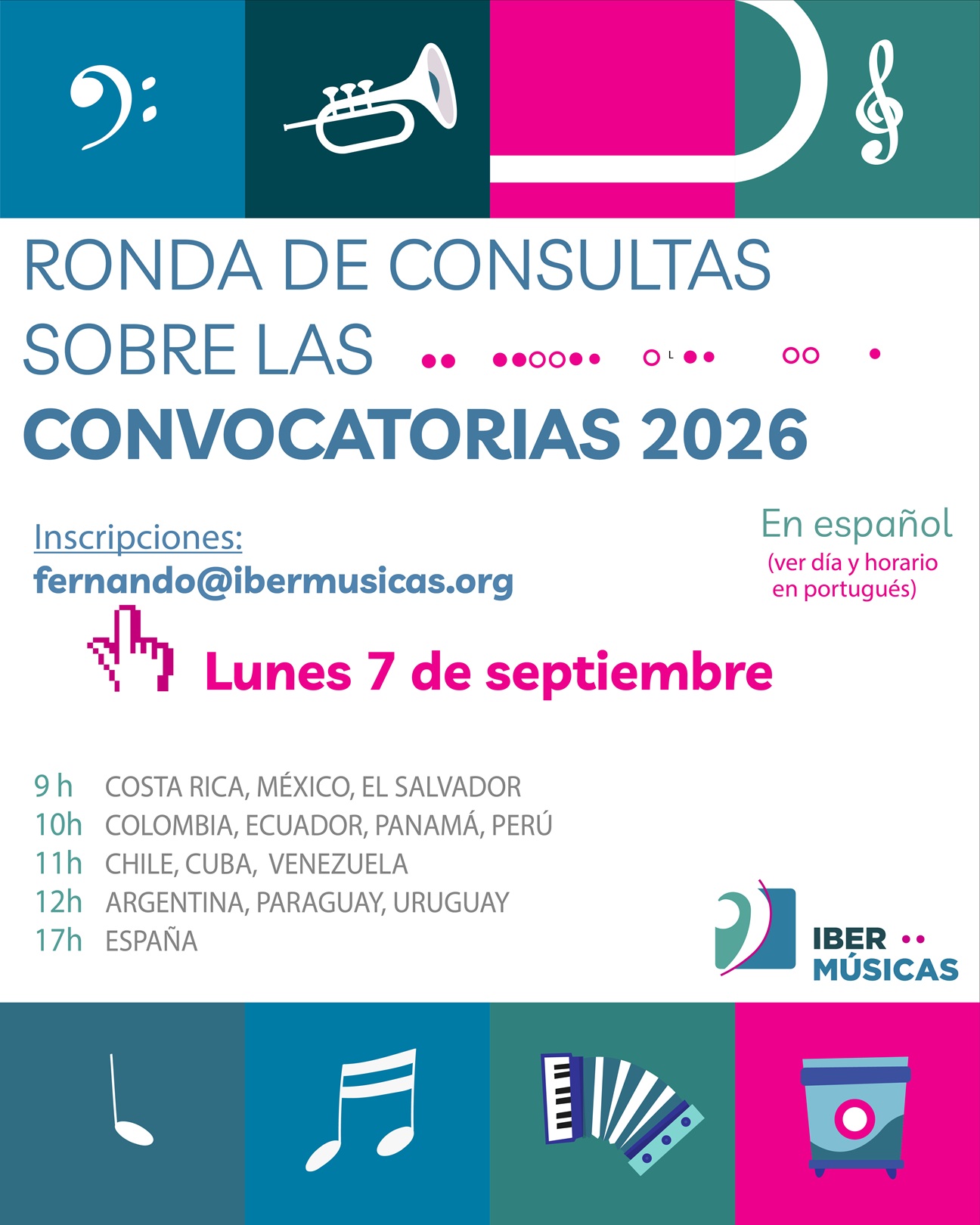 El Programa Ibermúsicas invita a un encuentro abierto con su Unidad Técnica