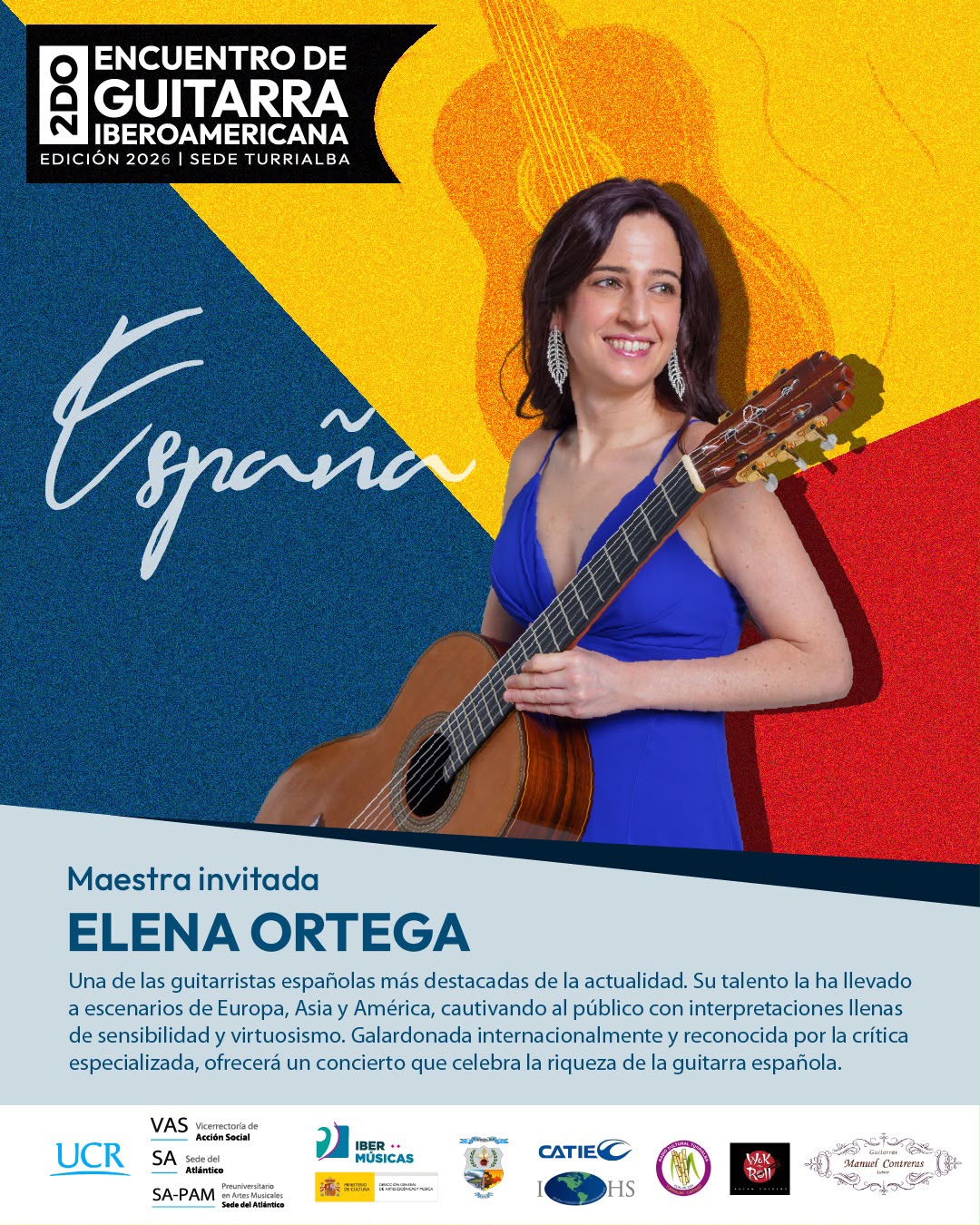 Con conciertos, clases magistrales y conferencias Elena Ortega, Victoria Velasco y Ana María Gandasegui llevarán desde España a Costa Rica todo su saber sobre La Guitarra Española y la Casa Manuel Contreras